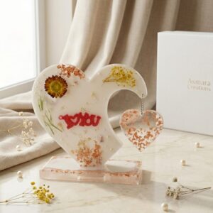 heart shape resin art for your love one
