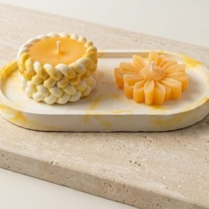 Handmade Artistic Tray Candle Set